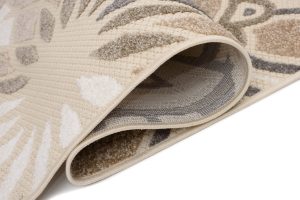 Vloerkleed Buitenkleed Patio Creme Grijs Bloemen