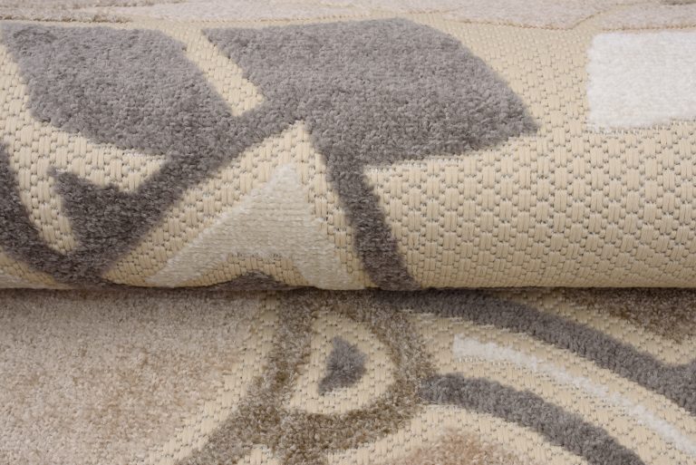 Vloerkleed Buitenkleed Patio Creme Grijs Bloemen