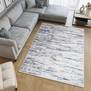 Vloerkleed Sky Blauw Creme Modern Lijnen