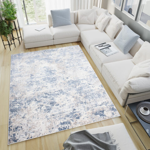 Vloerkleed Sky Blauw Grijs Modern Abstract