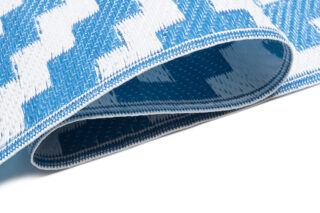 Vloerkleed Ibiza Buitenkleed Dubbelzijdig Waterdicht Navy Wit