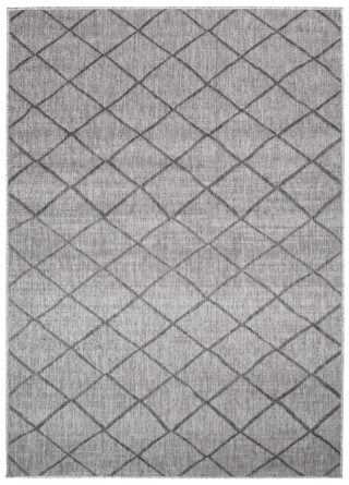 Vloerkleed Capri Grijs Indoor Outdoor Sisal Modern Geruit