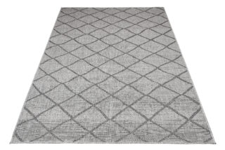 Vloerkleed Capri Grijs Indoor Outdoor Sisal Modern Geruit