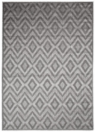 Vloerkleed Capri Grijs Zigzag Indoor Outdoor Modern Sisal