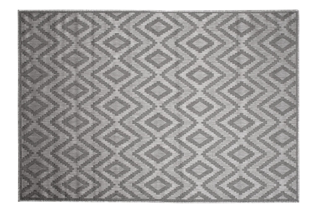 Vloerkleed Capri Grijs Zigzag Indoor Outdoor Modern Sisal