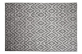 Vloerkleed Capri Grijs Zigzag Indoor Outdoor Modern Sisal