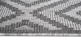 Vloerkleed Capri Grijs Zigzag Indoor Outdoor Modern Sisal
