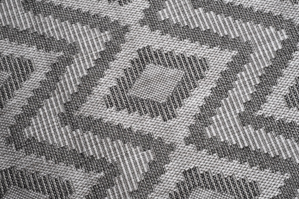 Vloerkleed Capri Grijs Zigzag Indoor Outdoor Modern Sisal