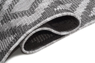 Vloerkleed Capri Grijs Zigzag Indoor Outdoor Modern Sisal