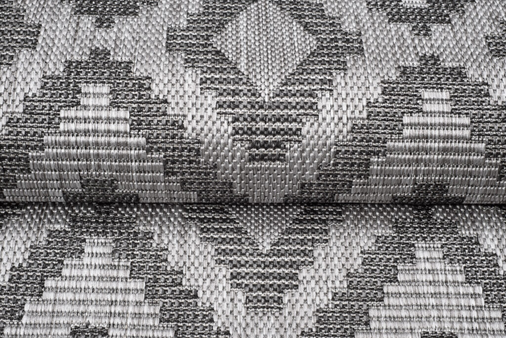 Vloerkleed Capri Grijs Zigzag Indoor Outdoor Modern Sisal