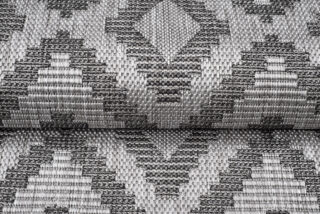 Vloerkleed Capri Grijs Zigzag Indoor Outdoor Modern Sisal
