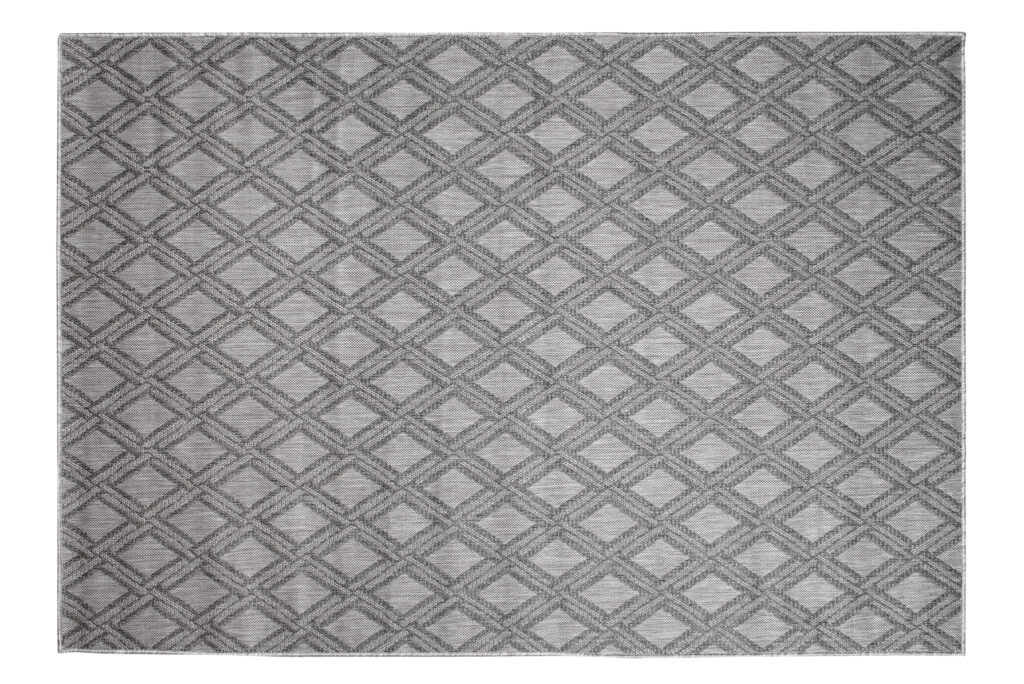 Vloerkleed Capri Grijs Indoor Outdoor Sisal Geruit Modern