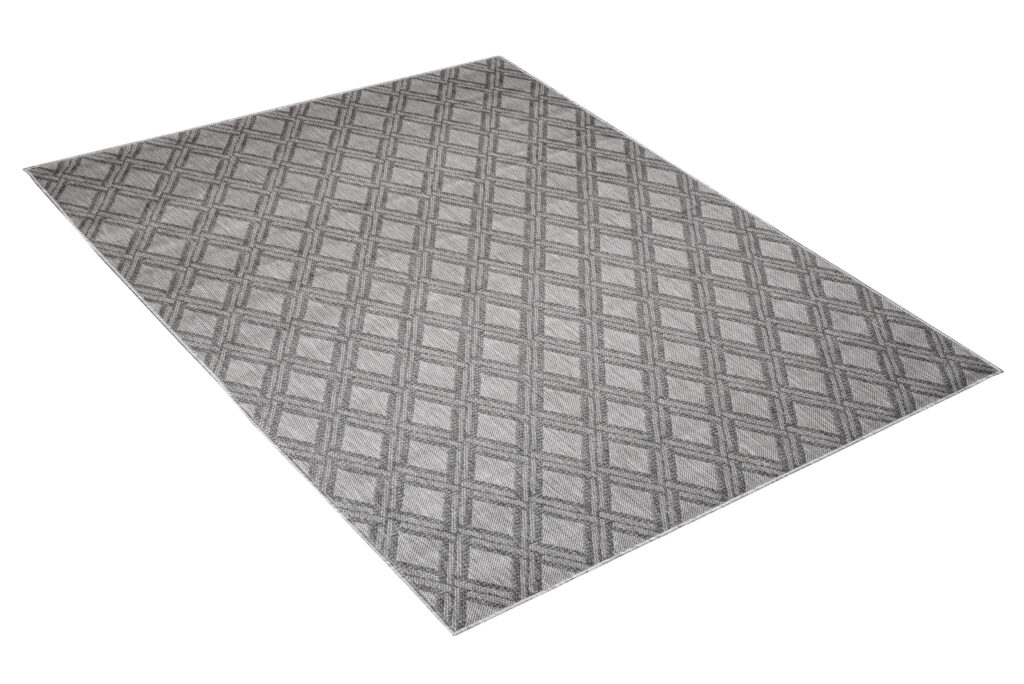 Vloerkleed Capri Grijs Indoor Outdoor Sisal Geruit Modern