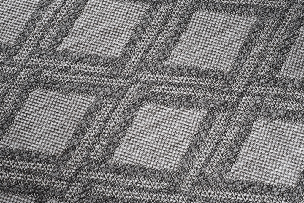 Vloerkleed Capri Grijs Indoor Outdoor Sisal Geruit Modern