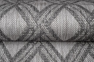 Vloerkleed Capri Grijs Indoor Outdoor Sisal Geruit Modern