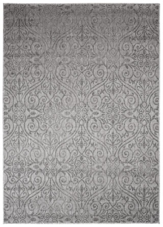 Vloerkleed Capri Grijs Indoor Outdoor Gebloemd Modern Sisal