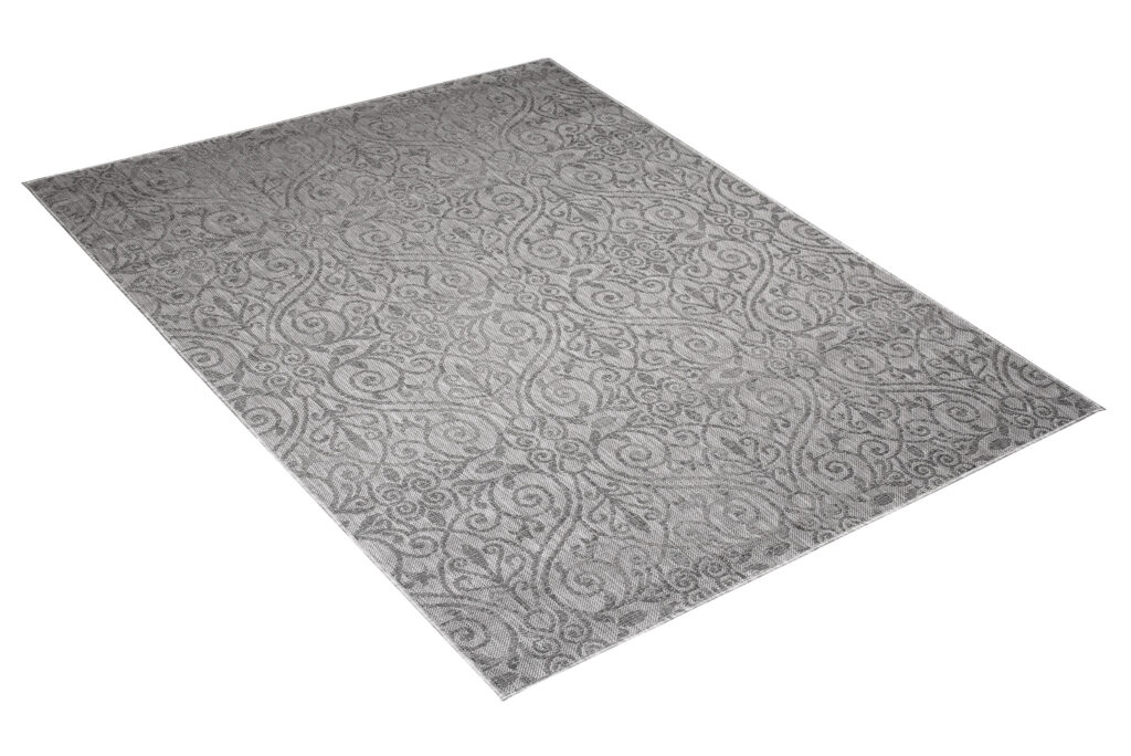 Vloerkleed Capri Grijs Indoor Outdoor Gebloemd Modern Sisal