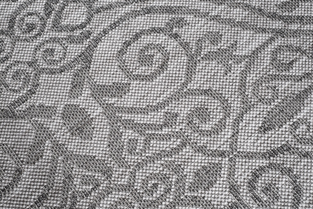 Vloerkleed Capri Grijs Indoor Outdoor Gebloemd Modern Sisal