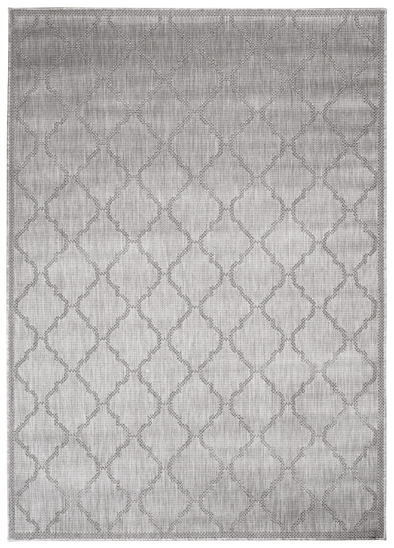 Vloerkleed Capri Grijs Licht Trellis Indoor Outdoor Sisal