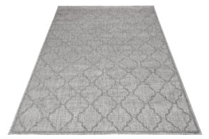 Vloerkleed Capri Grijs Licht Trellis Indoor Outdoor Sisal