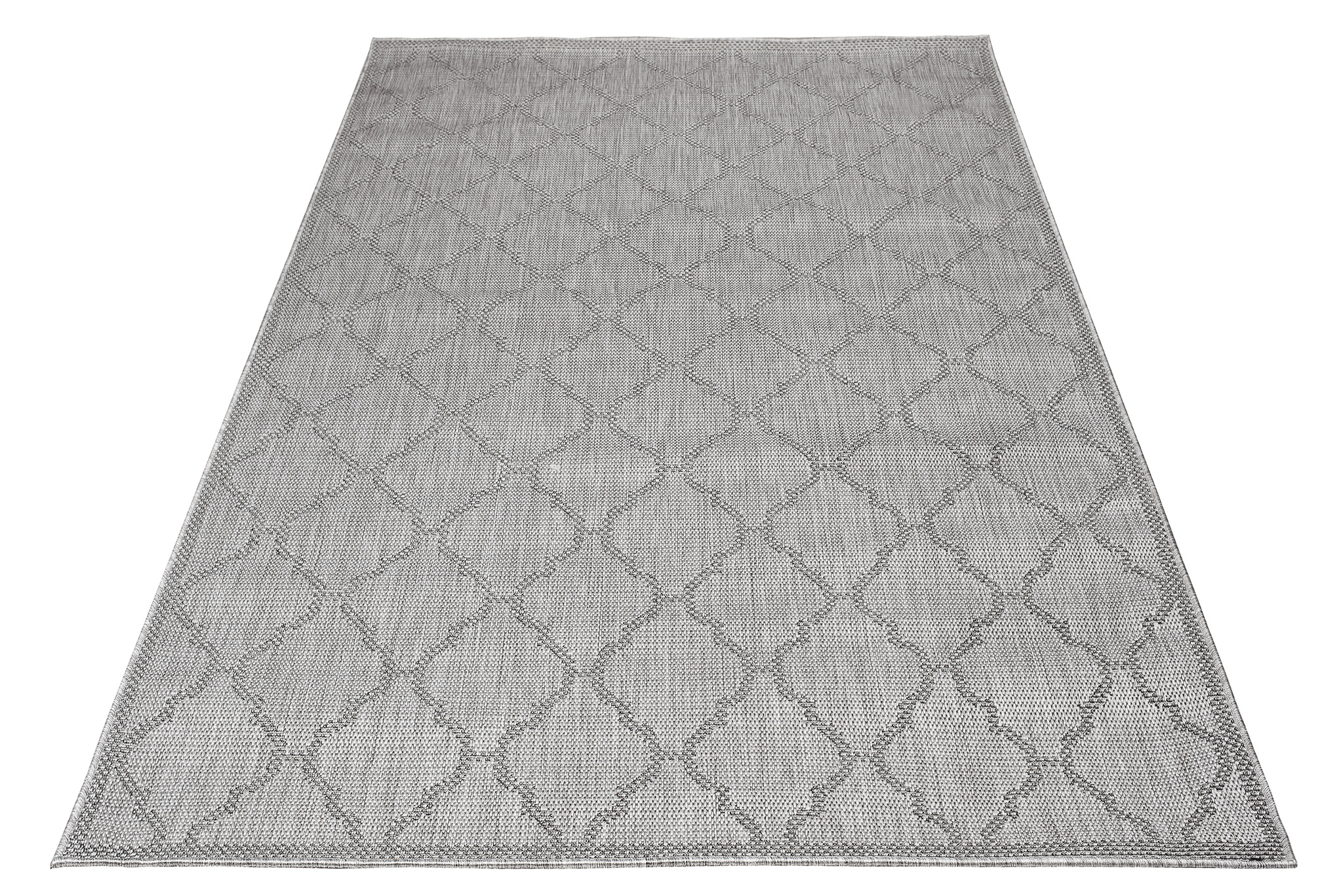 Vloerkleed Capri Grijs Licht Trellis Indoor Outdoor Sisal