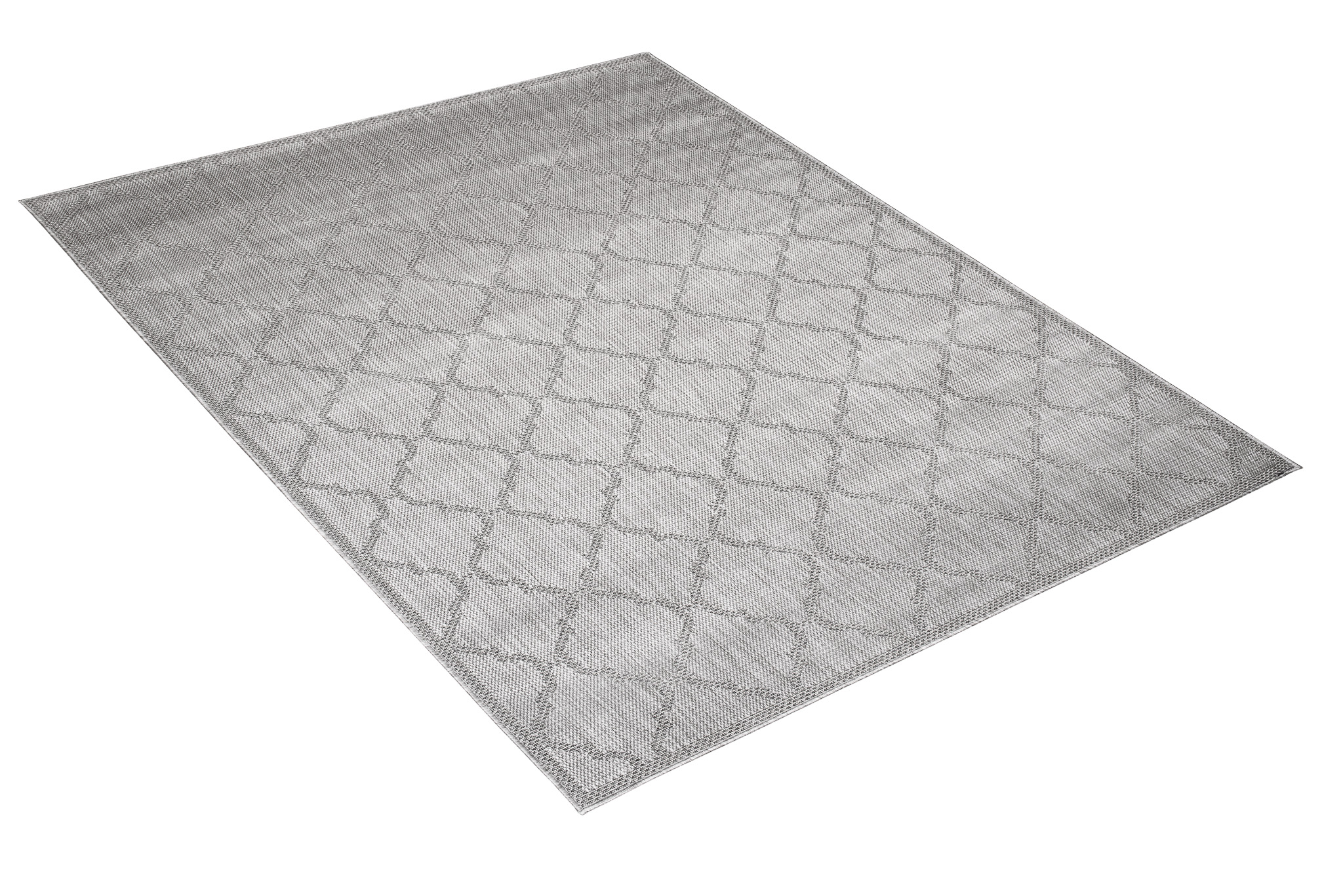 Vloerkleed Capri Grijs Licht Trellis Indoor Outdoor Sisal