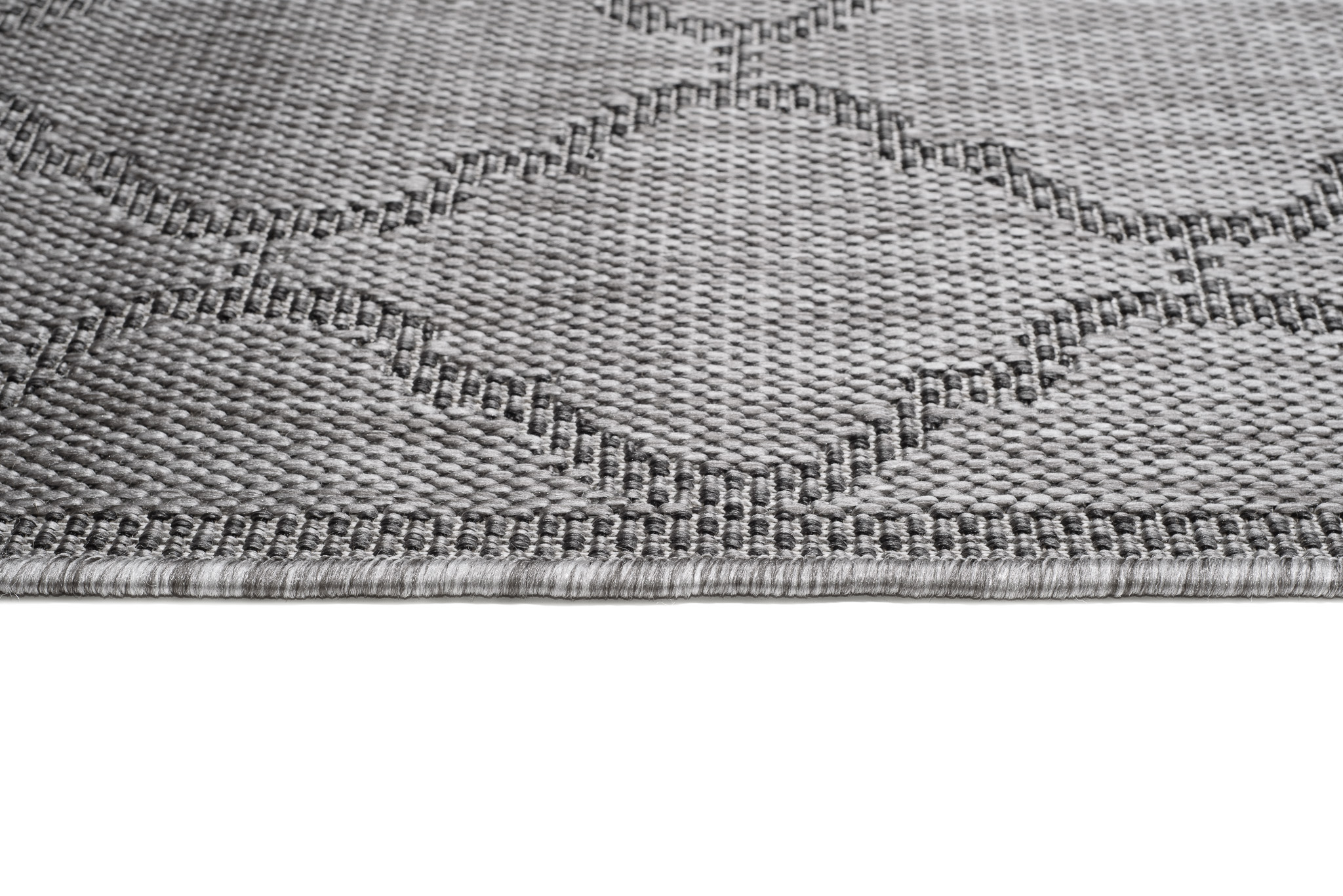 Vloerkleed Capri Grijs Licht Trellis Indoor Outdoor Sisal