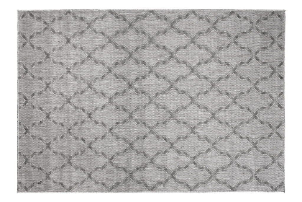 Vloerkleed Capri Grijs Trellis Indoor Outdoor Sisal Modern