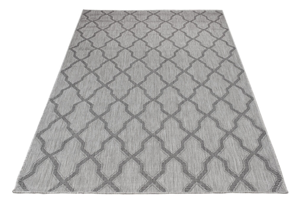 Vloerkleed Capri Grijs Trellis Indoor Outdoor Sisal Modern