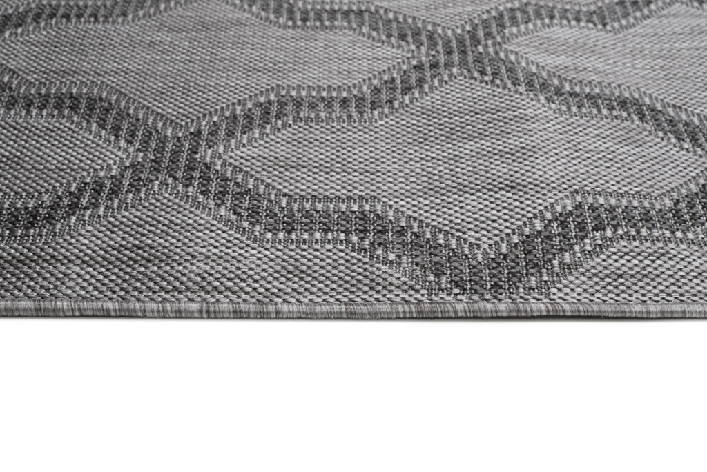 Vloerkleed Capri Grijs Trellis Indoor Outdoor Sisal Modern