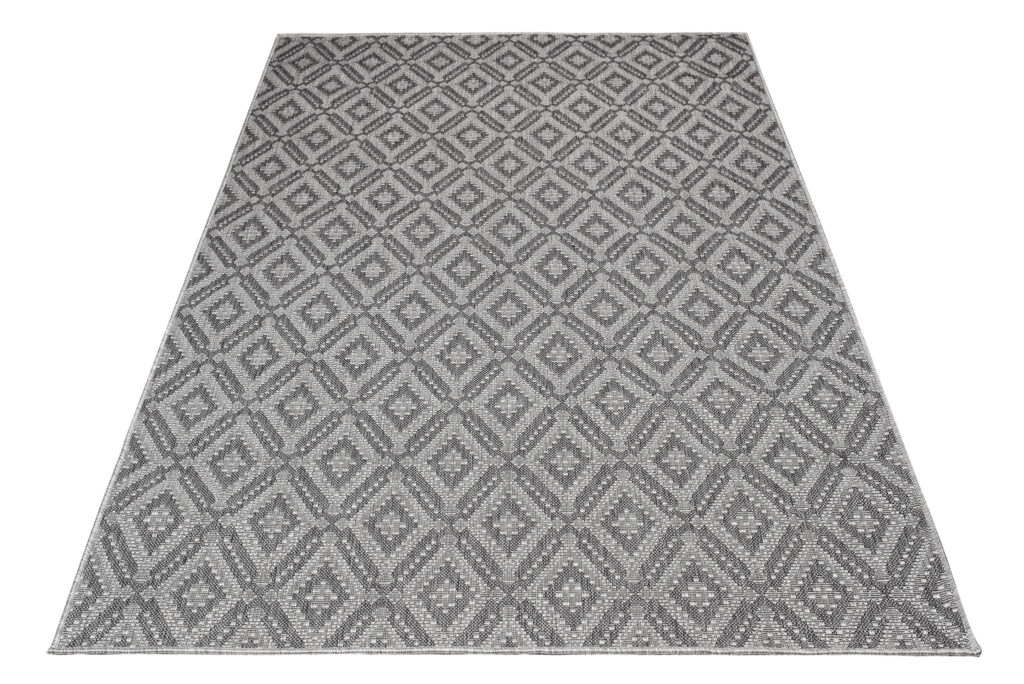 Vloerkleed Capri Grijs Mozaïek Indoor Outdoor Sisal Modern