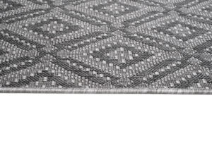 Vloerkleed Capri Grijs Mozaïek Indoor Outdoor Sisal Modern