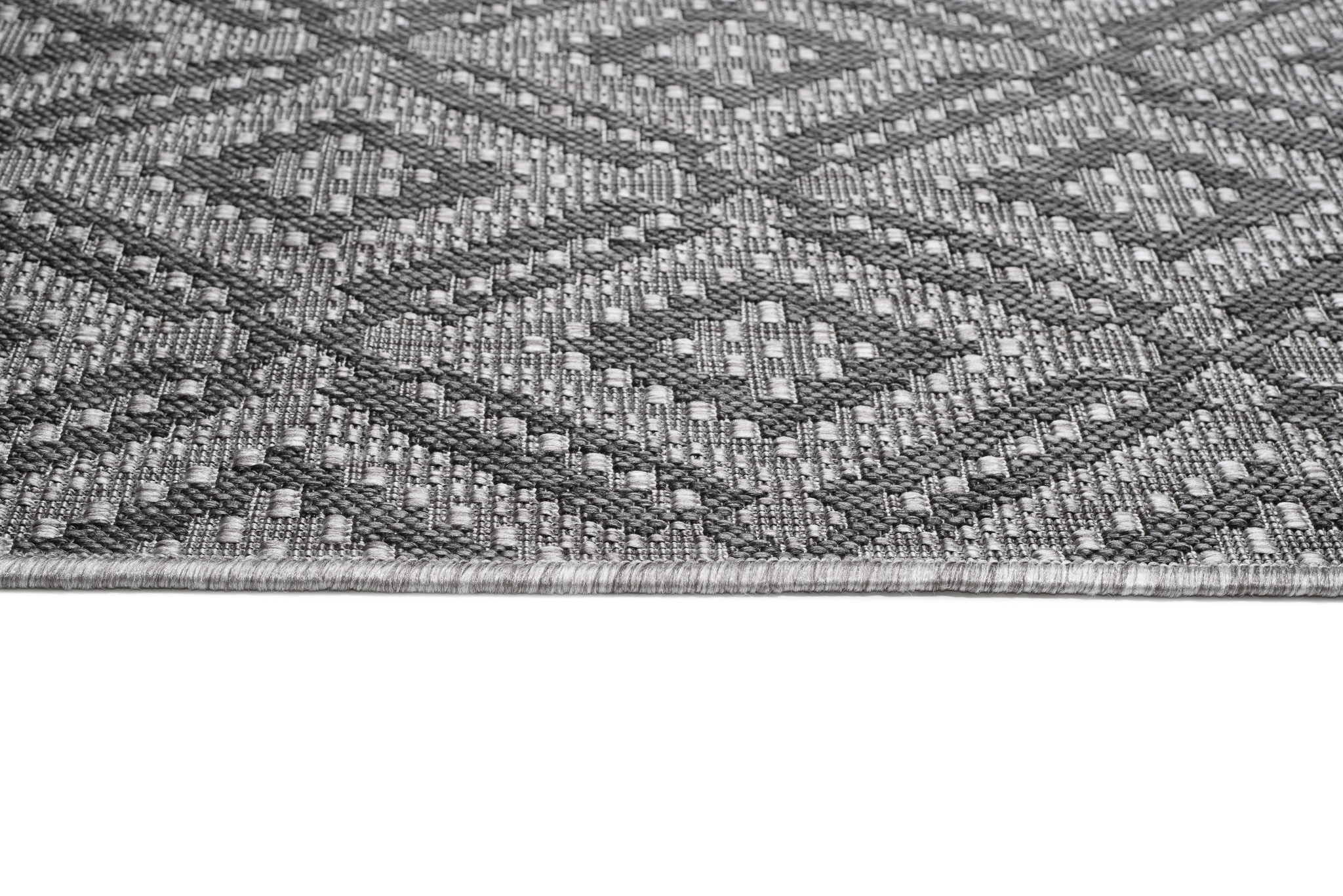 Vloerkleed Capri Grijs Mozaïek Indoor Outdoor Sisal Modern