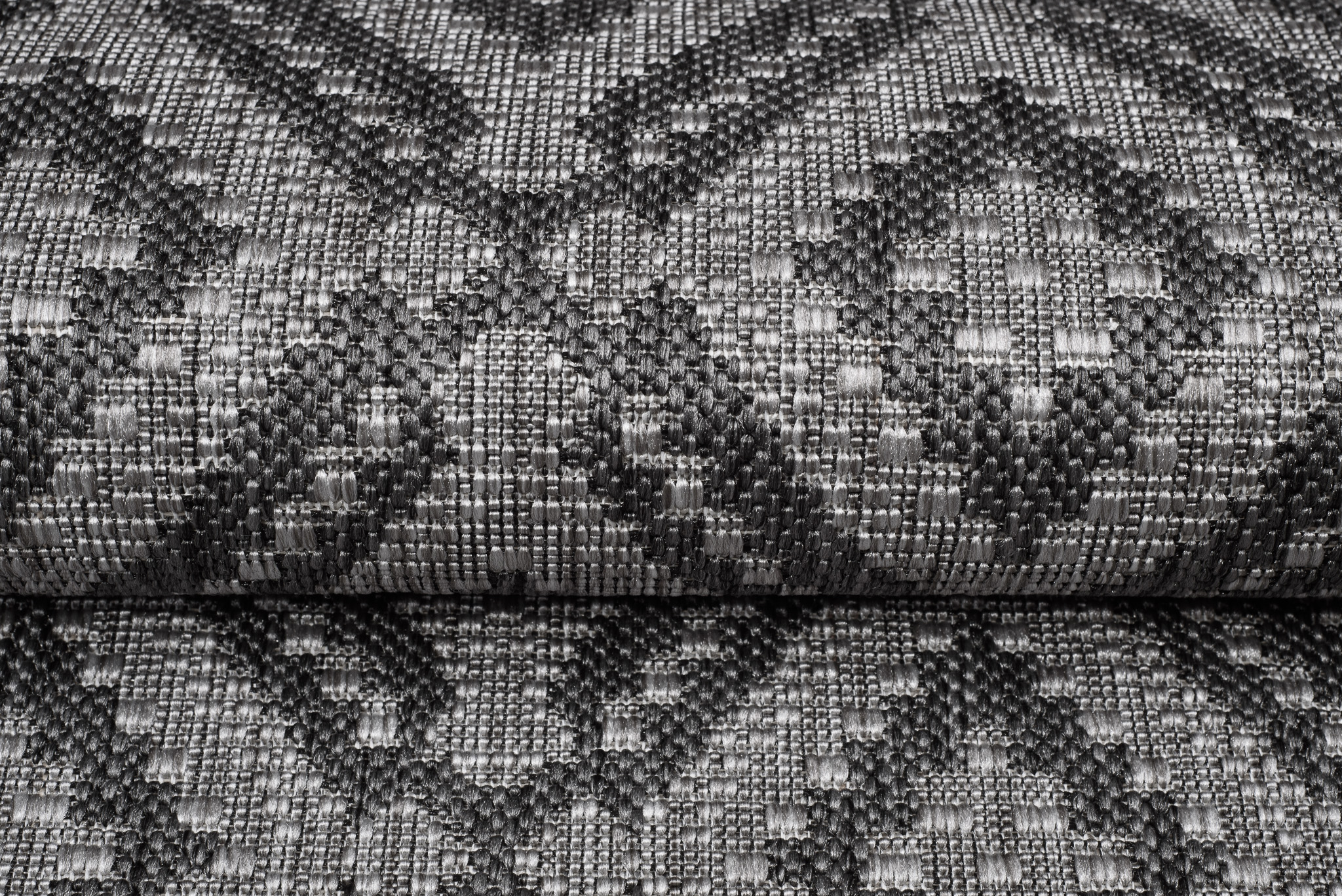 Vloerkleed Capri Grijs Mozaïek Indoor Outdoor Sisal Modern