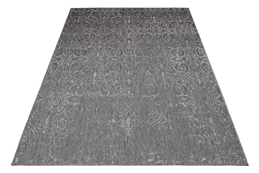 Vloerkleed Capri Grijs Gebloemd Indoor Outdoor Modern Sisal
