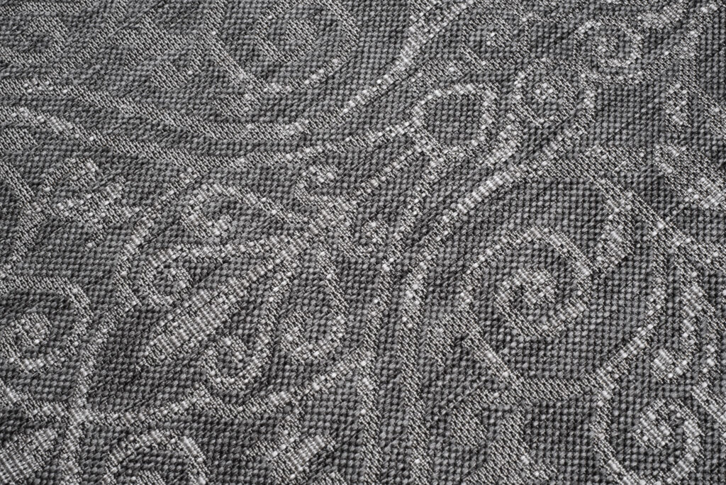 Vloerkleed Capri Grijs Gebloemd Indoor Outdoor Modern Sisal