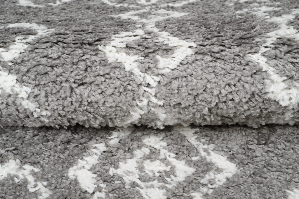 Tapijt Loper Boho met Franjes Grijs Geometrisch Hoogpolig