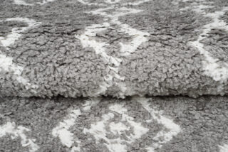 Tapijt Loper Boho met Franjes Grijs Geometrisch Hoogpolig
