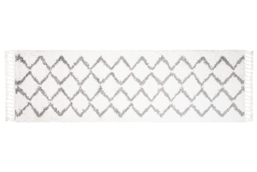 Tapijt Loper Boho met Franjes Zigzag Hoogpolig