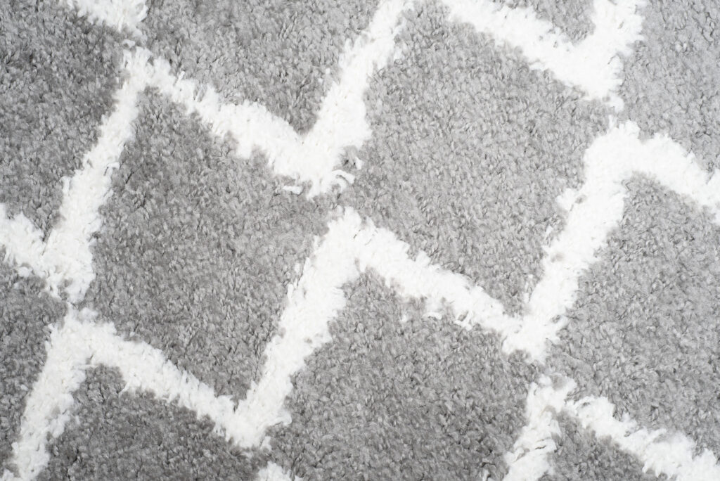 Tapijt Loper Boho met Franjes Grijs Zigzag Hoogpolig