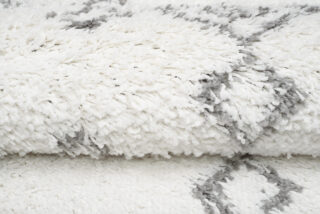 Tapijt Loper Boho met Franjes Creme Geometrisch Hoogpolig