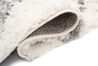 Vloerkleed Boho met Franjes Creme Geruit Hoogpolig