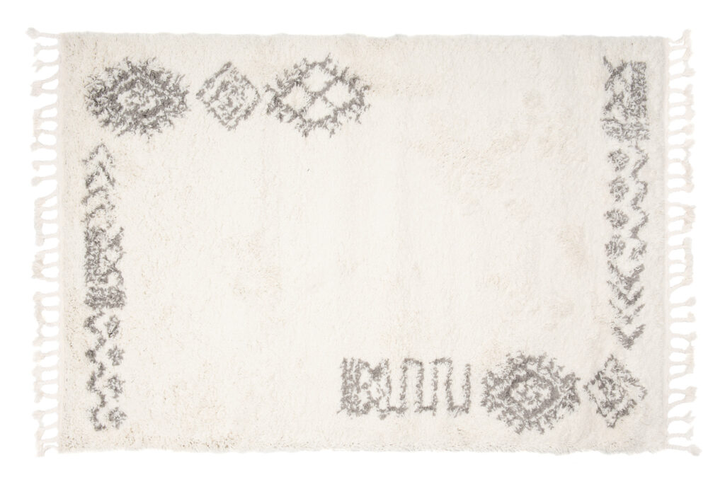 Vloerkleed Boho met Franjes Creme Ethno Hoogpolig