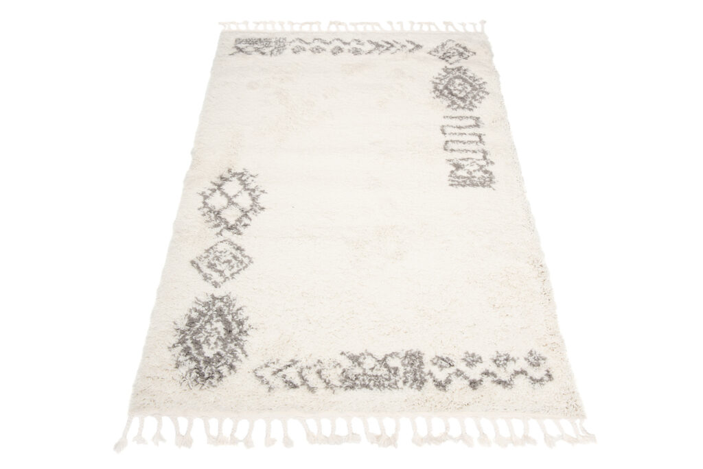 Vloerkleed Boho met Franjes Creme Ethno Hoogpolig
