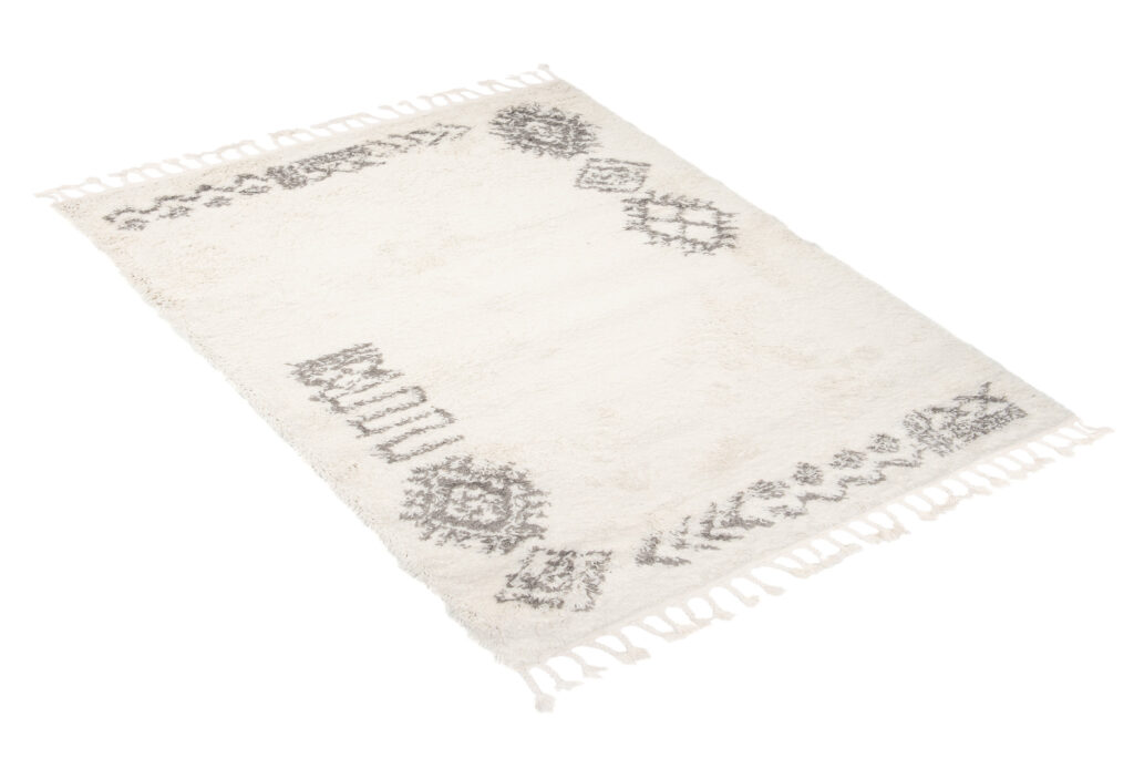 Vloerkleed Boho met Franjes Creme Ethno Hoogpolig