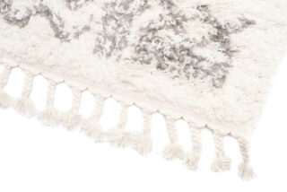 Vloerkleed Boho met Franjes Creme Ethno Hoogpolig