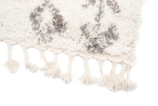 Vloerkleed Boho met Franjes Creme Geometrisch Hoogpolig