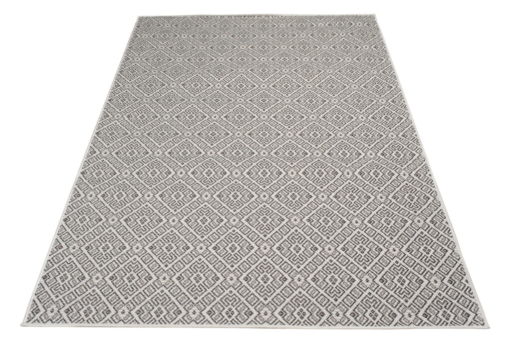 Vloerkleed Capri Bruin Sisal Mozaïek Geometrisch Indoor Outdoor Design