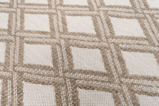 Vloerkleed Capri Beige Sisal Geruit Indoor Outdoor Modern