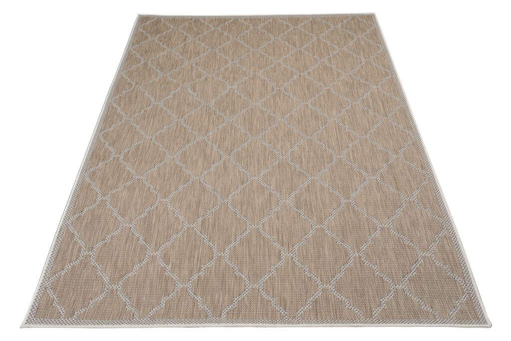 Vloerkleed Capri Bruin Sisal Marokkaanse Trellis Indoor Outdoor Modern